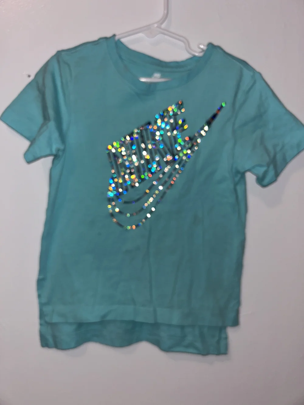 Nike Teal Short Sleeve Tee with Holographic Logo